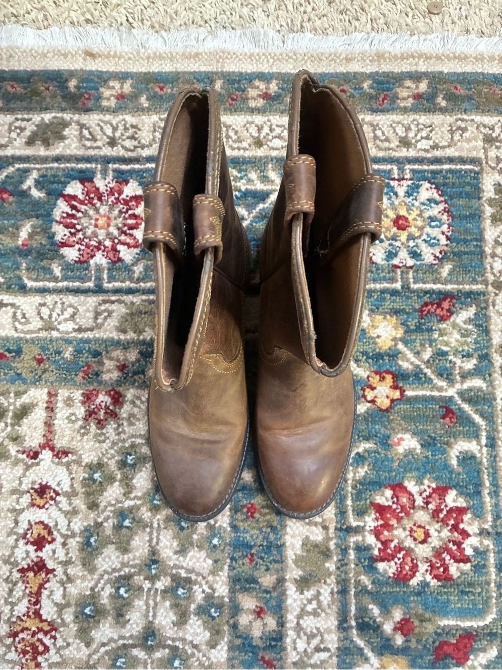 Ariat Brown Leather Men's Western Pull-On Boots - Picture 4 of 8